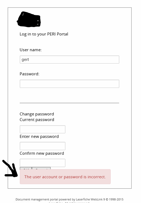 Changing The Change Password Buttons On The Login Page Of Weblink Laserfiche Answers