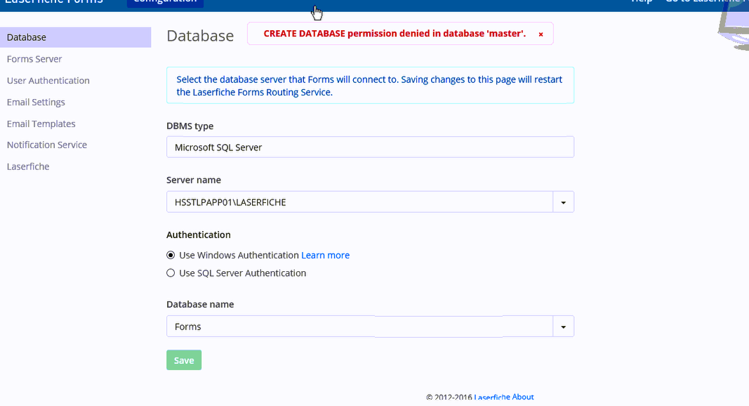 Permission Denied In Database - Laserfiche Answers