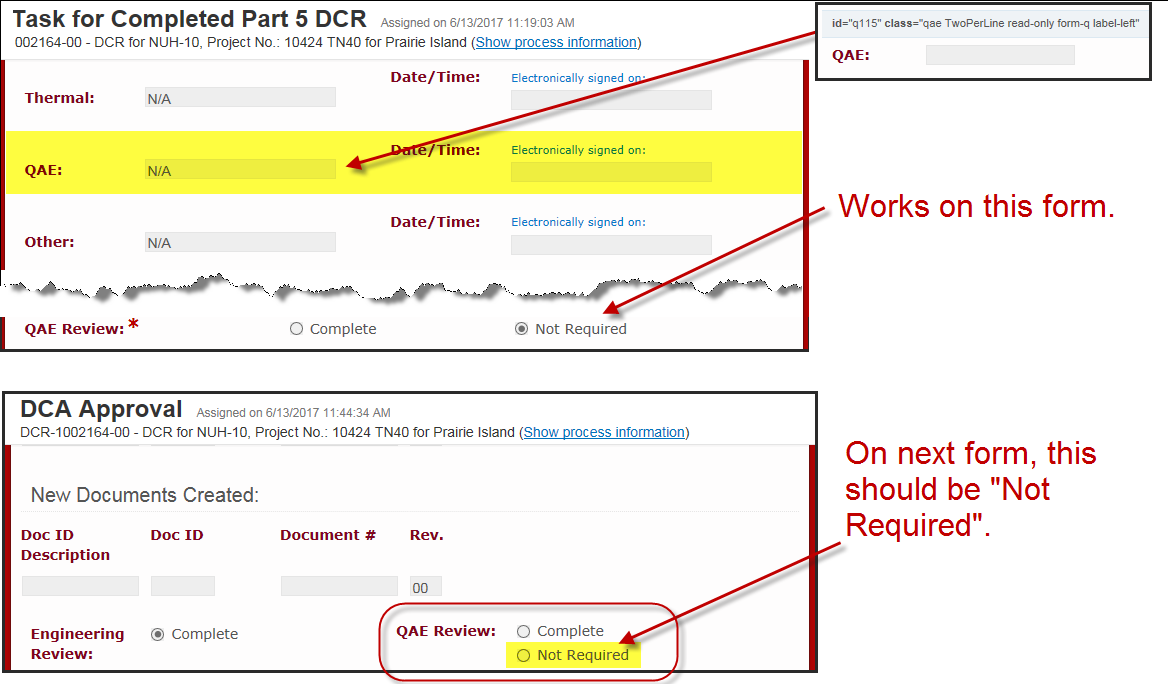 Value of Radio Button Not Populating to Next Form - Laserfiche Answers