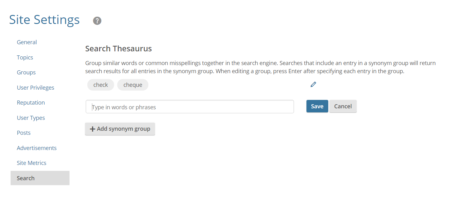 Configurable Search Thesaurus Laserfiche Answers