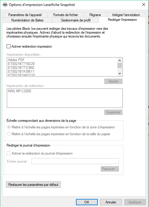 Can we have 2 printer laserfiche snapshot laserfiche answers
