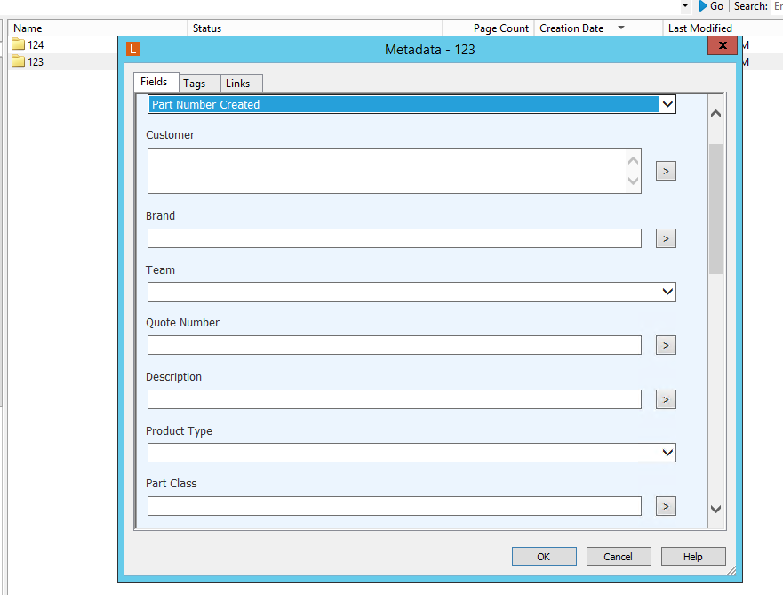 Setting Up Unique Parameters