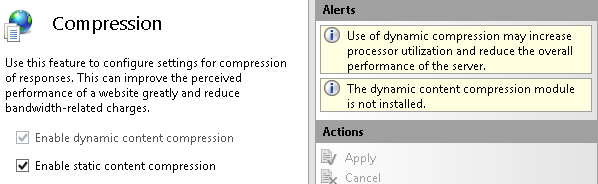 Measuring the Performance Effects of Dynamic Compression in IIS