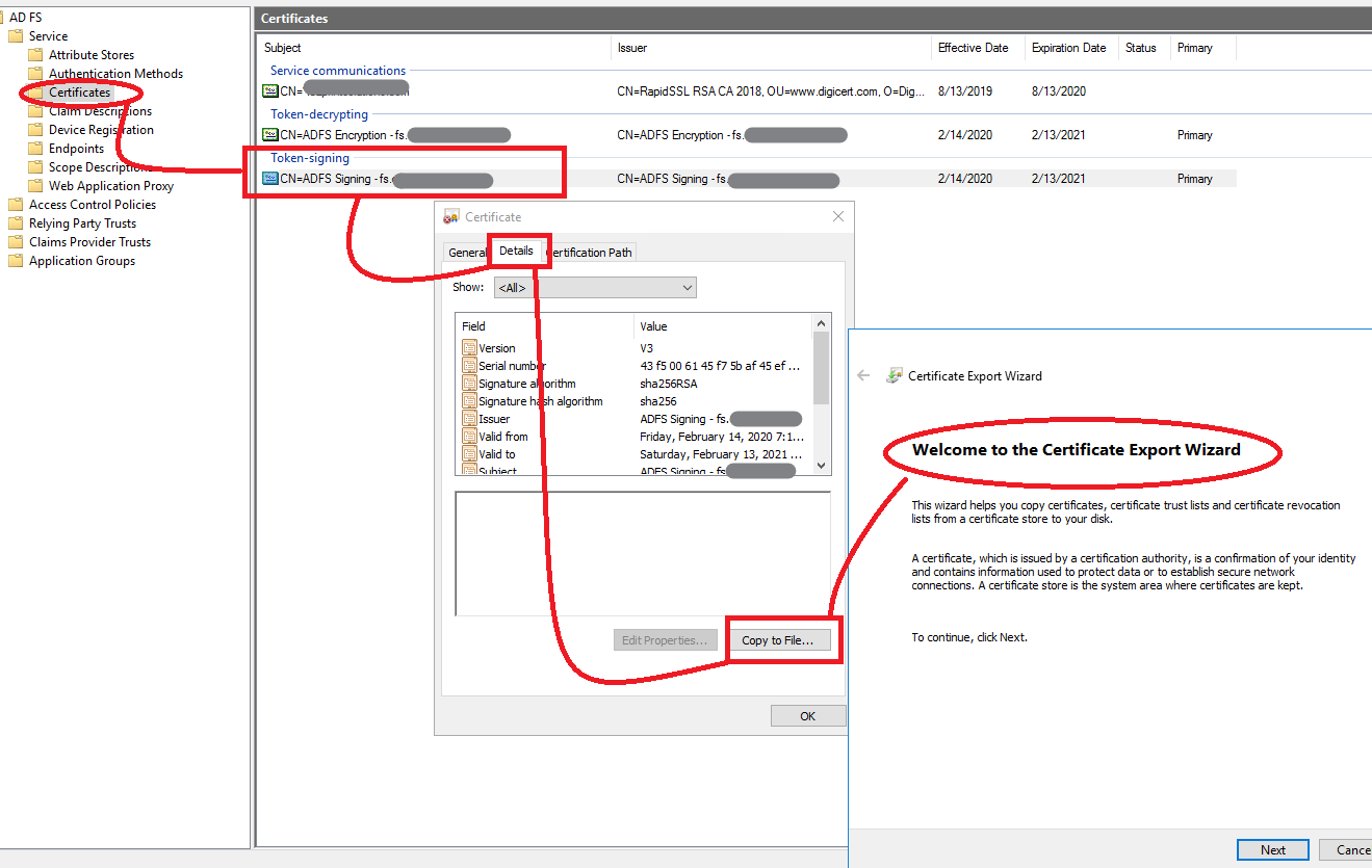 Certificate Exchange with ADFS Laserfiche Answers