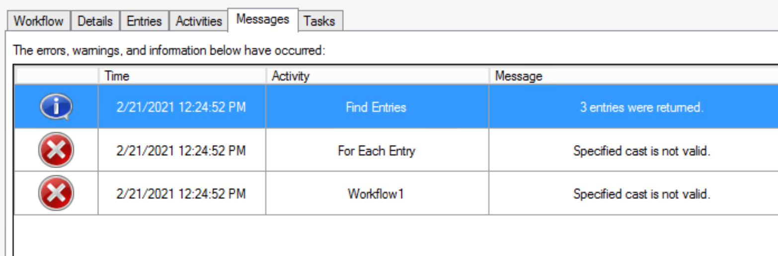 Specified Cast Not Valid