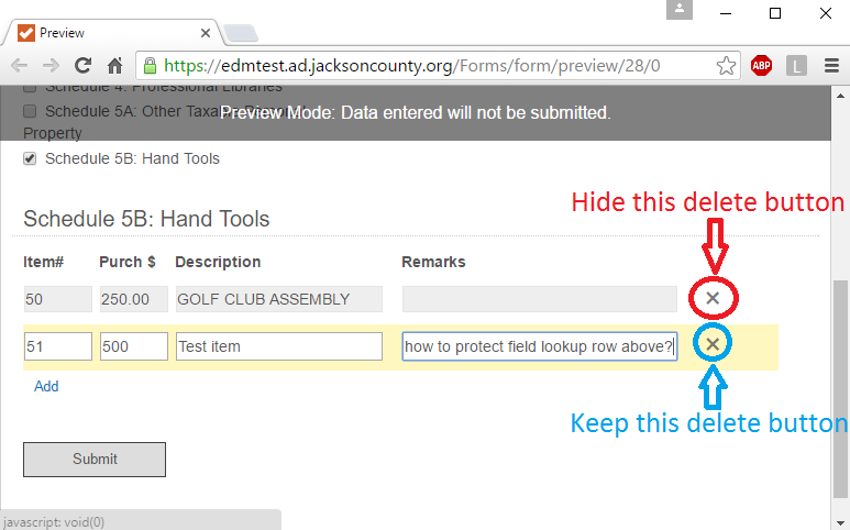 How to create an add and delete button and functionality in Laserfiche ...