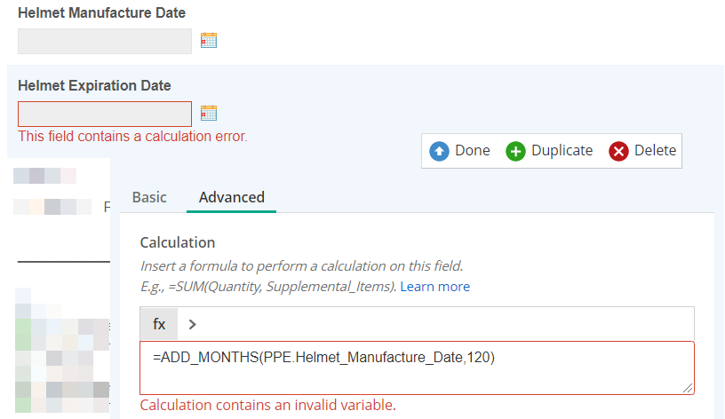 Format the “Expiration Date” Fields Exactly the Same as the