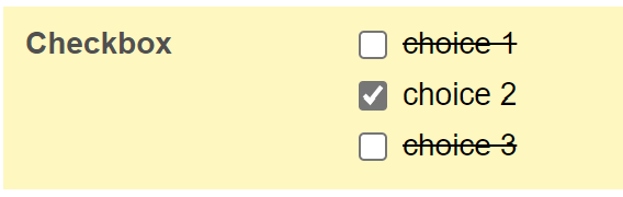 Javascript To Remove Css Class To Strike Through Label On A Checkbox Laserfiche Answers 4762