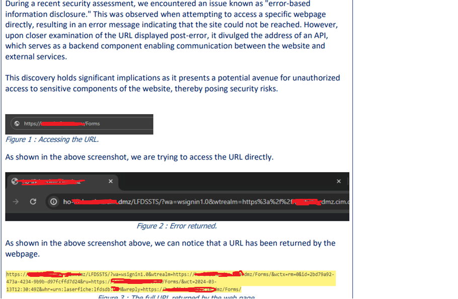 Details Of DMZ Server Error Base Information Disclosure When Type Https ...