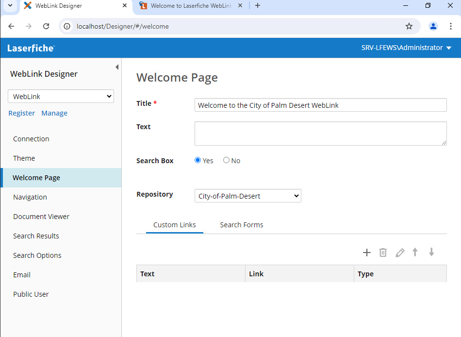 lfews homepage settings.png