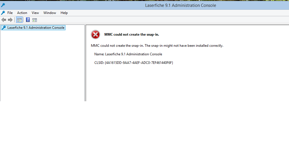 Admin Console Snap in Error.png