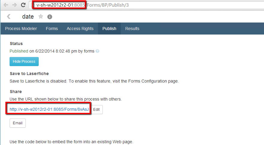 Change Forms URL To Include Port Number Laserfiche Answers