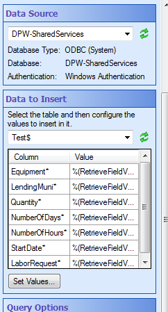 Trying To Insert Data Into Excel And Get 