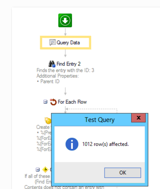 SQL query returns all results but Folder Building workflow