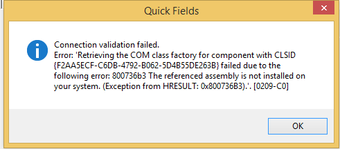 quickfields error connecting laserfiche repository.PNG