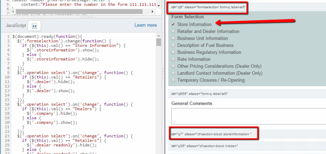 Hidshow Sections Based On Checkbox Selection Laserfiche Answers 1051