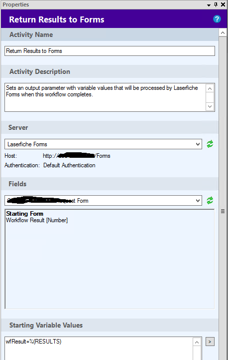 How To Send Information From Workflow To Laserfiche Form Process Modeler To Store Information In 5882